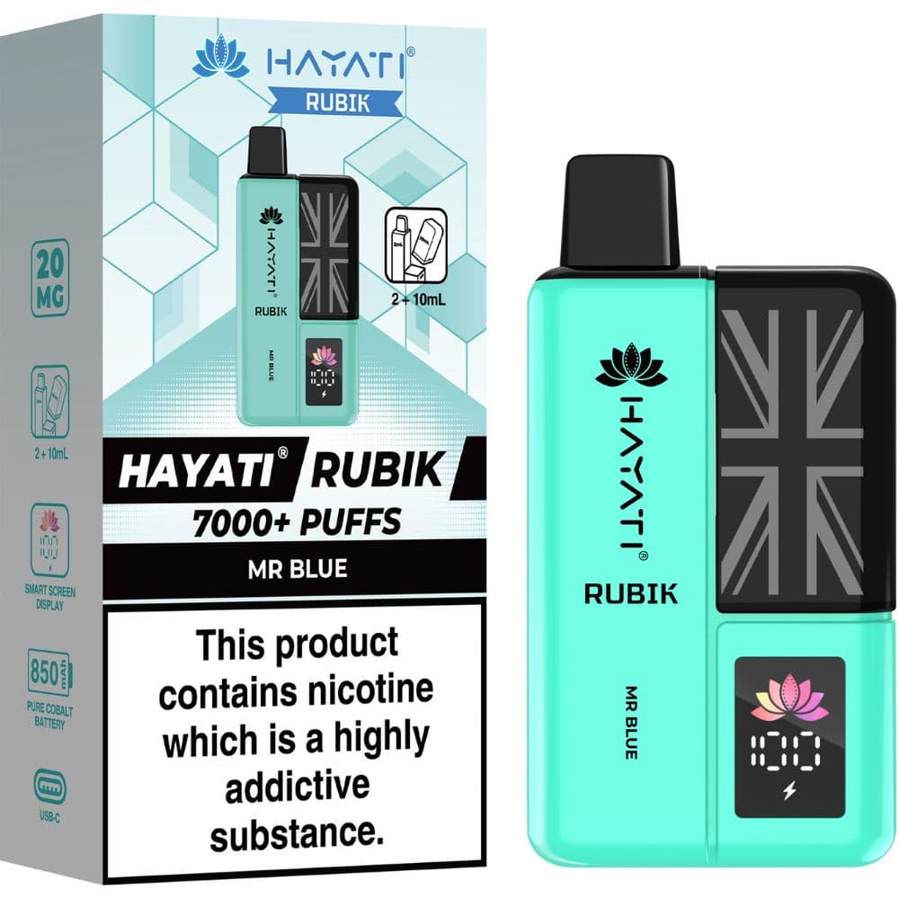  Mr Blue Hayati Rubik 7000 Vape Kit Box of 5