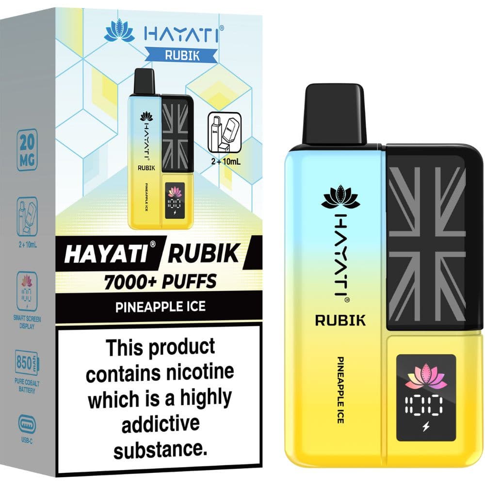  Pineapple Ice Hayati Rubik 7000 Vape Kit Box of 5