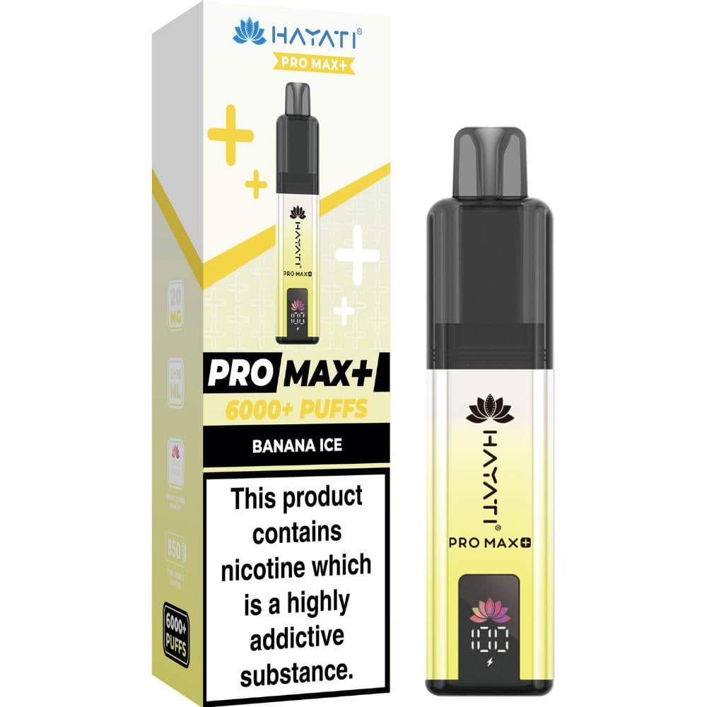 Banana Ice Hayati Pro Max Plus 6000 Vape Kit Box of 5