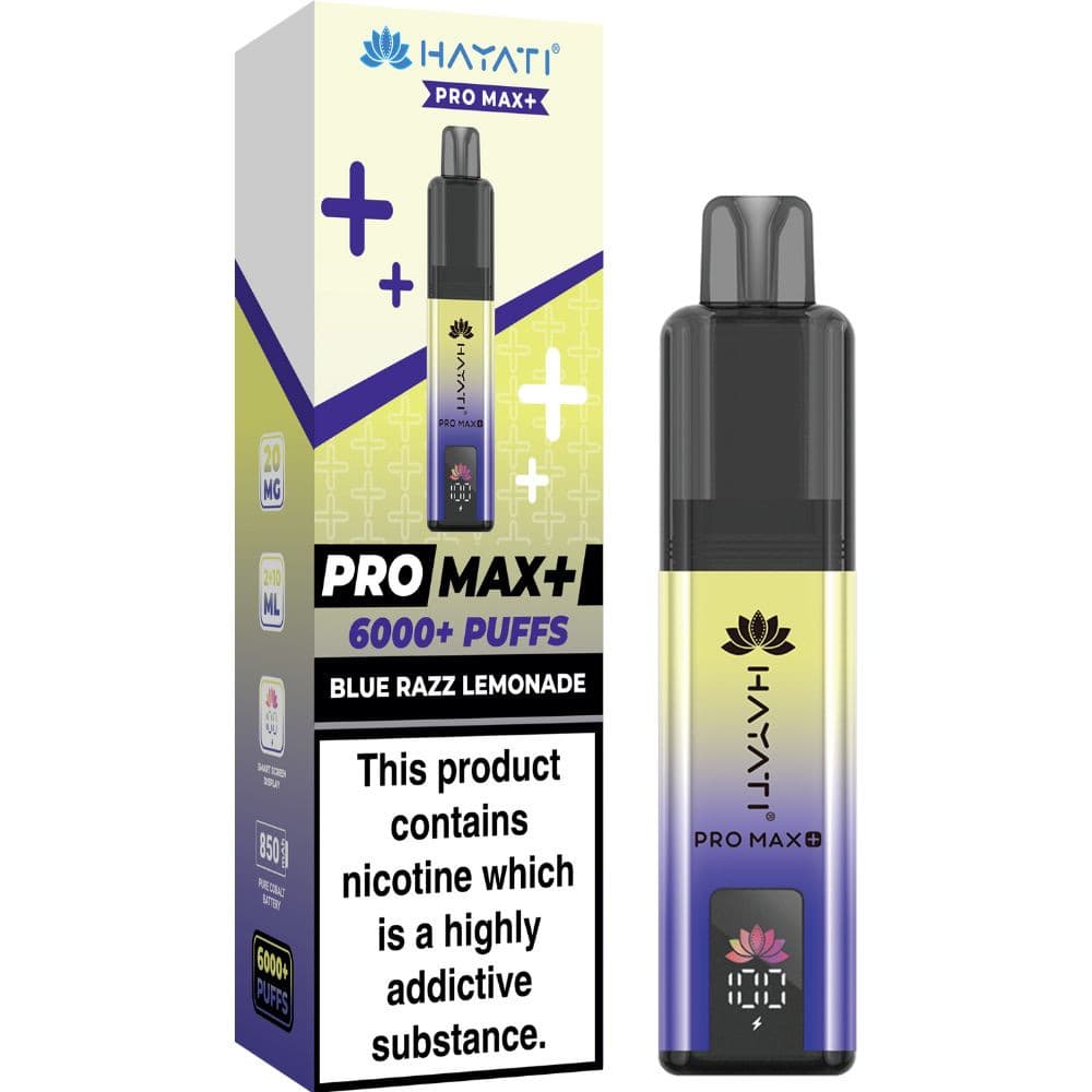  Blue Razz Lemonade Hayati Pro Max Plus 6000 Vape Kit Box of 5