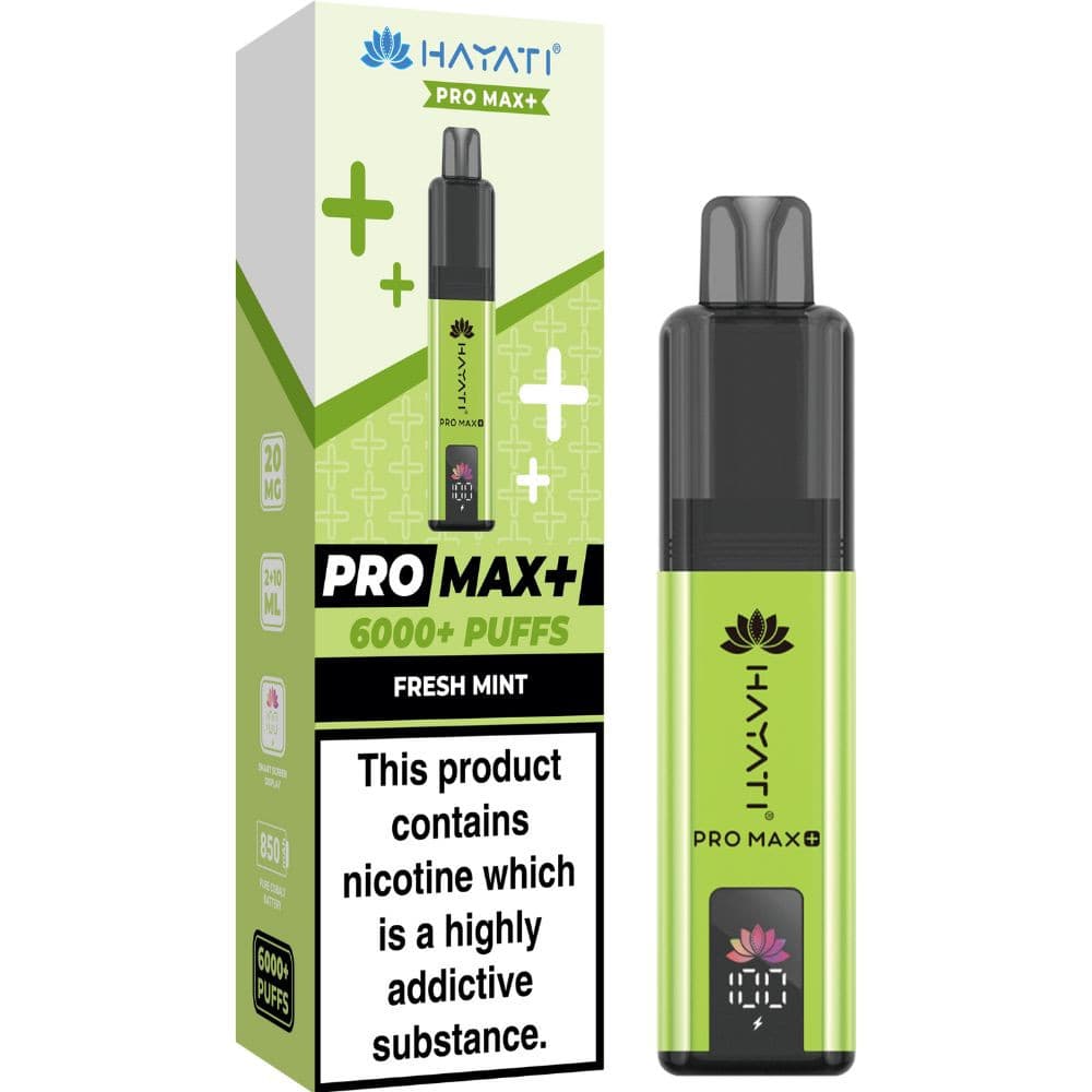  Fresh Mint Hayati Pro Max Plus 6000 Vape Kit Box of 5