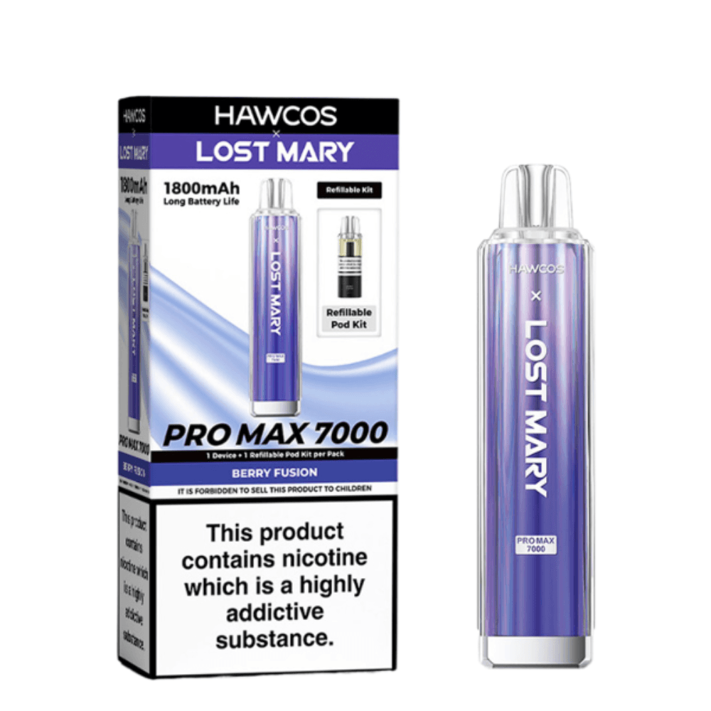  Berry Fusion Hawcos x Lost Mary Pro Max 7000 Box of 10