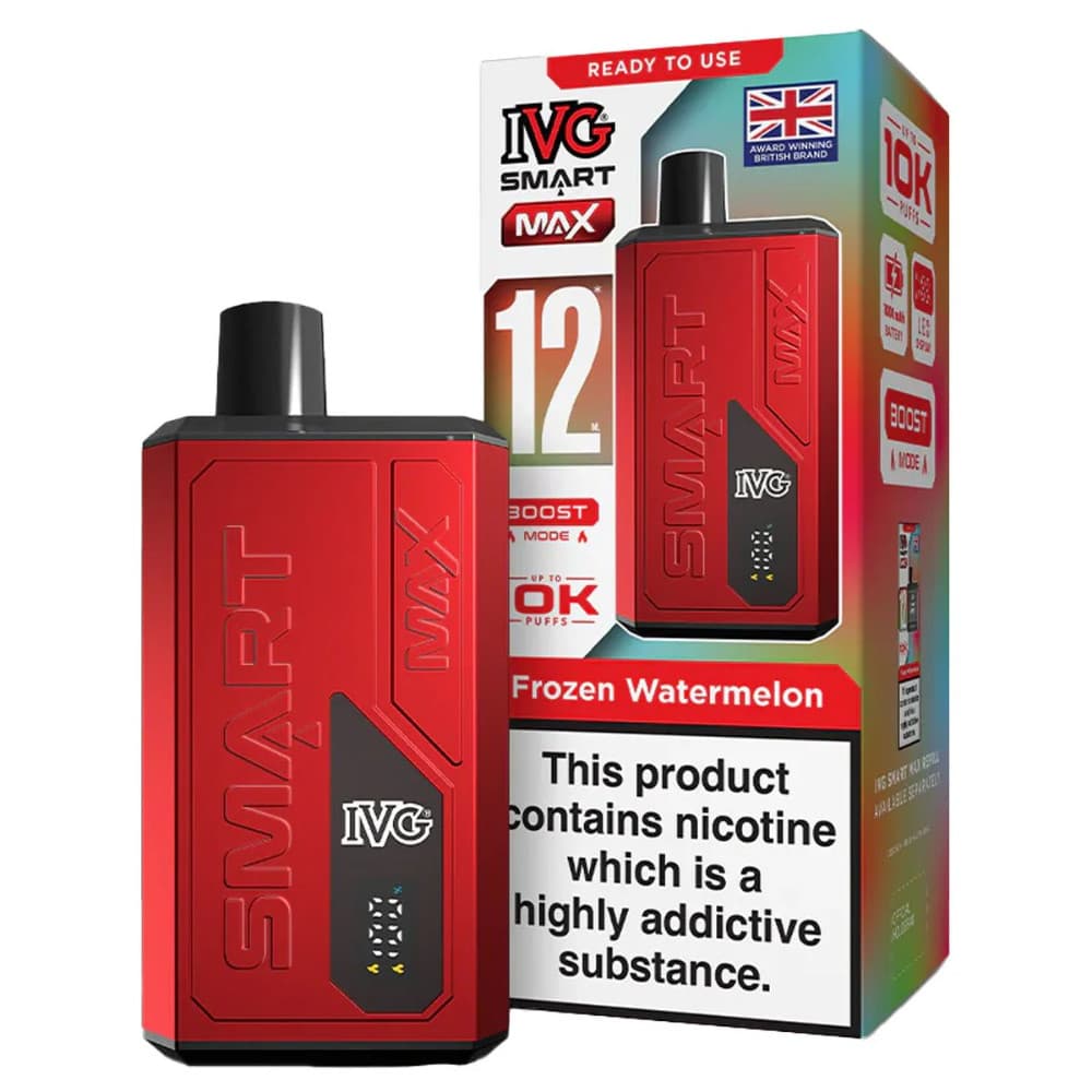  Frozen Watermelon IVG Smart Max 10k Vape Kit Box of 5