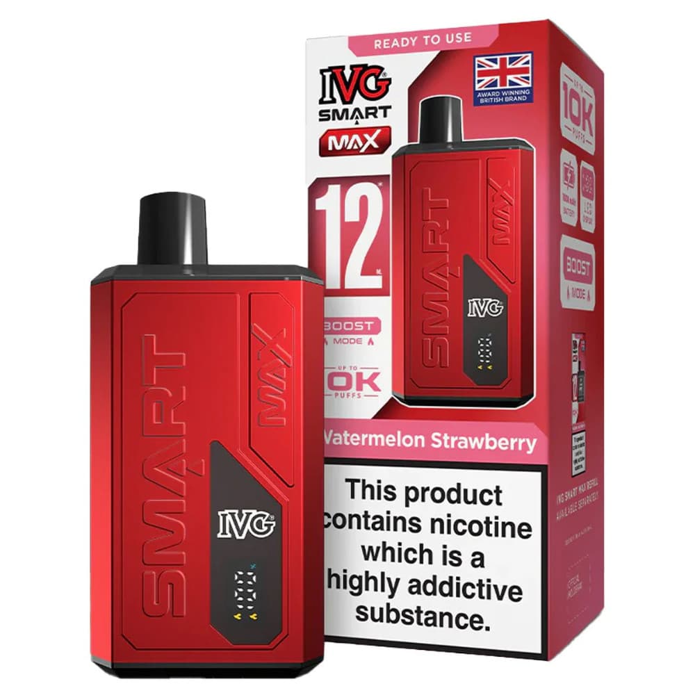  Watermelon Strawberry IVG Smart Max 10k Vape Kit Box of 5