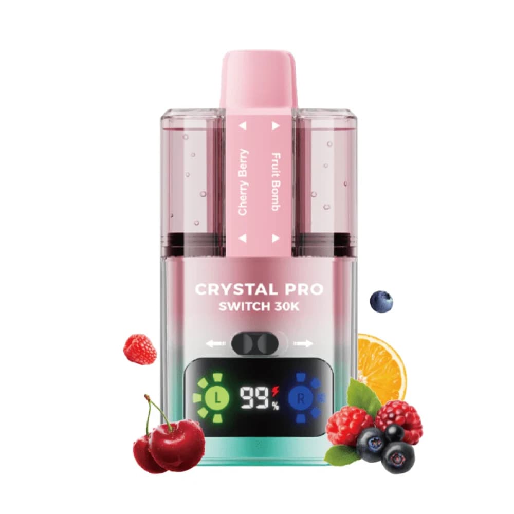  Cherry Berry / Fruit Bomb Crystal Pro Switch 30k Vape Kit Box of 5