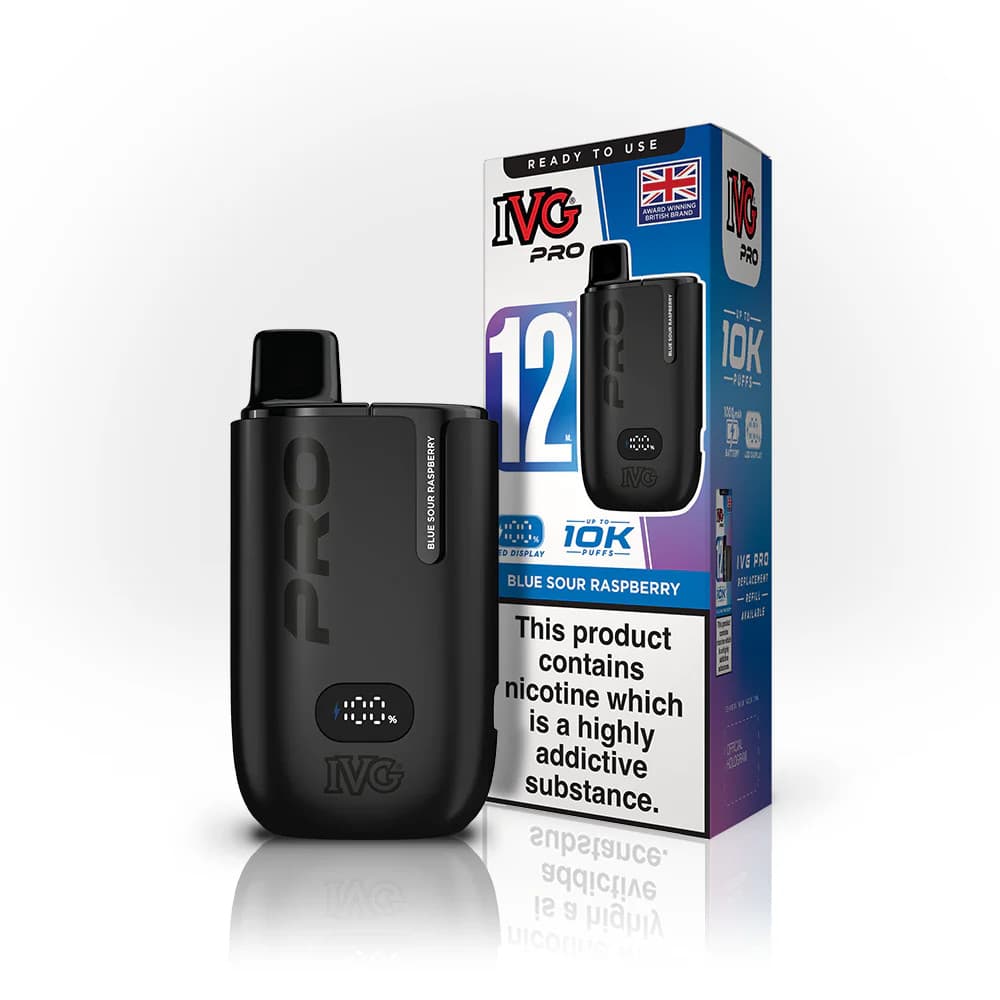  Blue Sour Raspberry IVG Pro 10k Vape Kit Box of 5