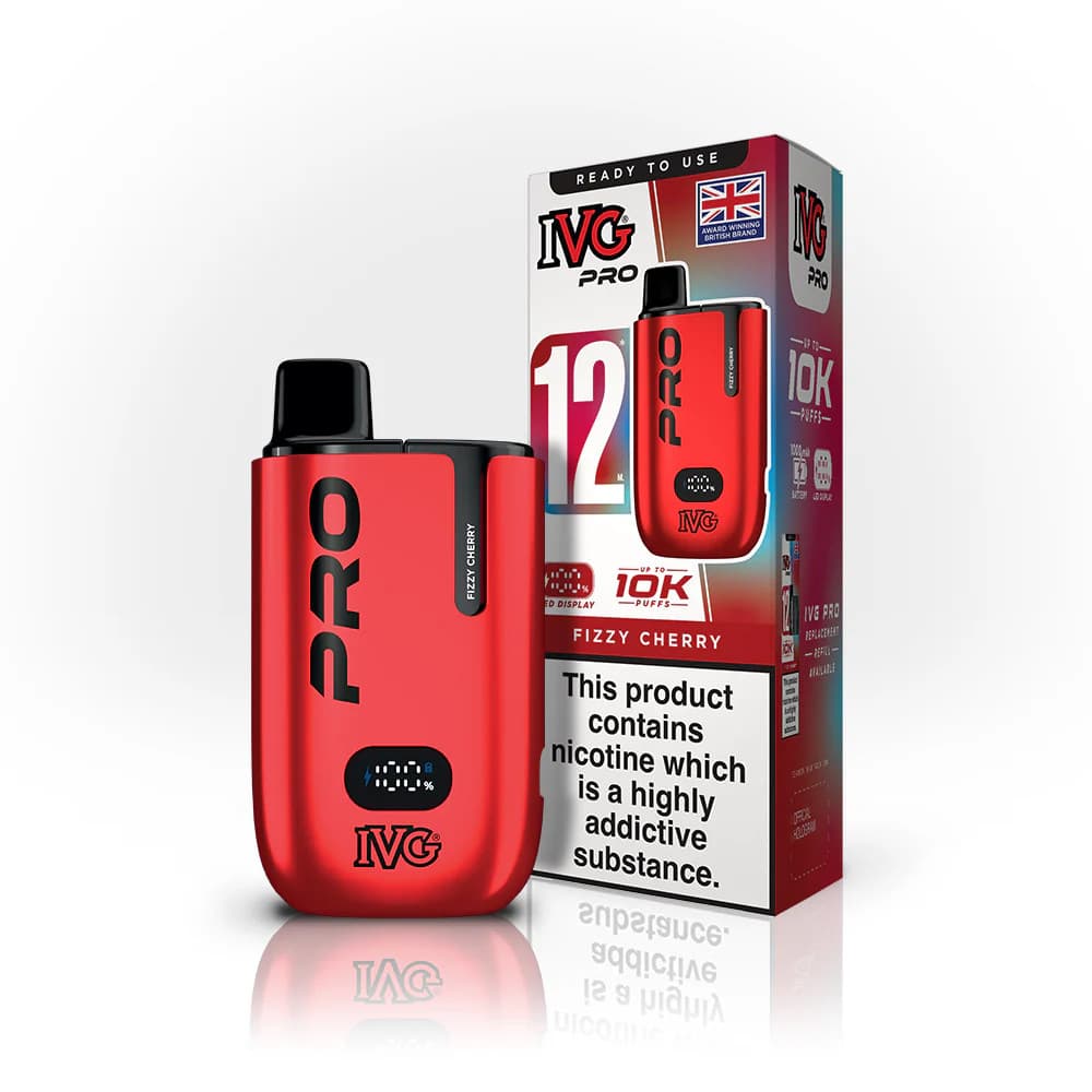  Fizzy Cherry IVG Pro 10k Vape Kit Box of 5