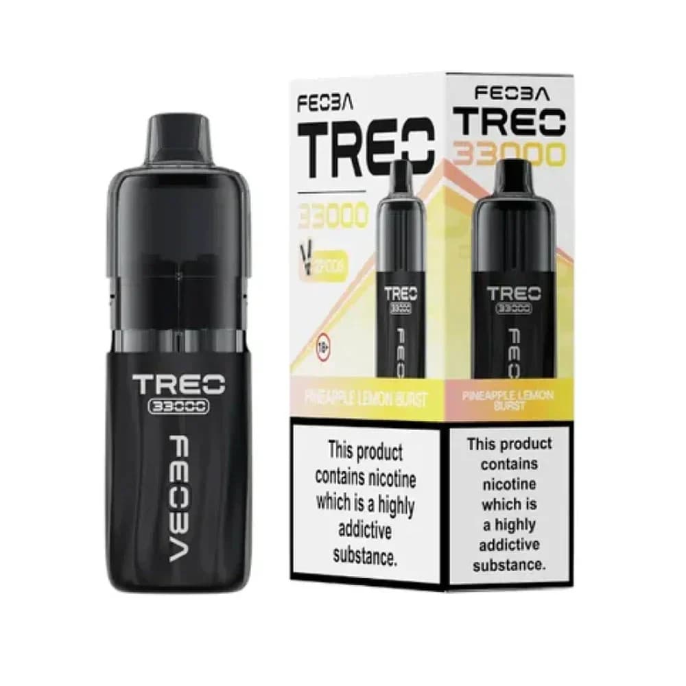 Pineapple Lemon Burst Feoba Treo 33k Prefilled Vape it Box of 5