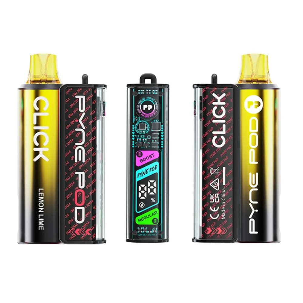  Lemon Lime Pyne Pod Click 10k Vape Kit Box of 5