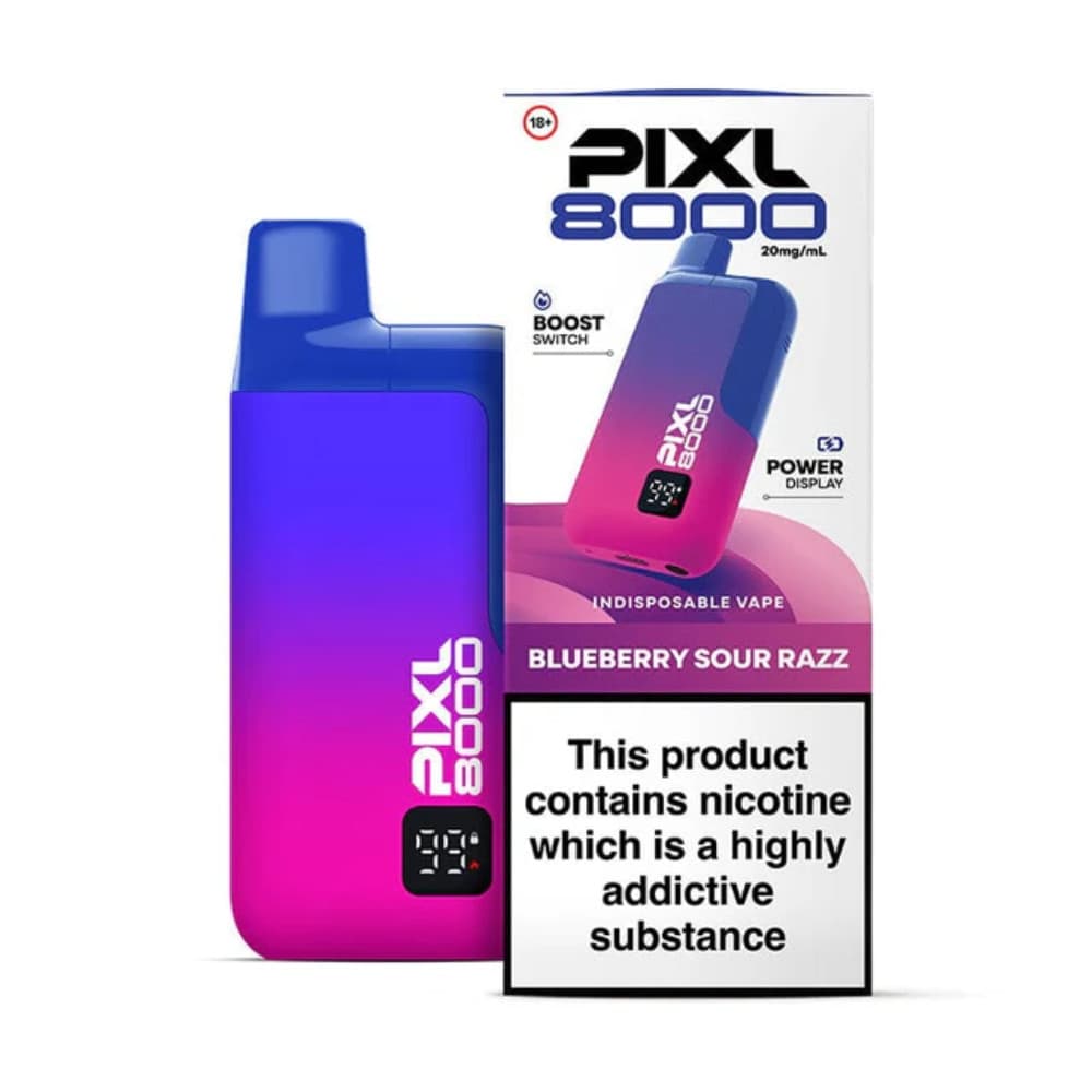  Blueberry Sour Razz Pixl 8000 Prefilled Vape Kit Box of 5