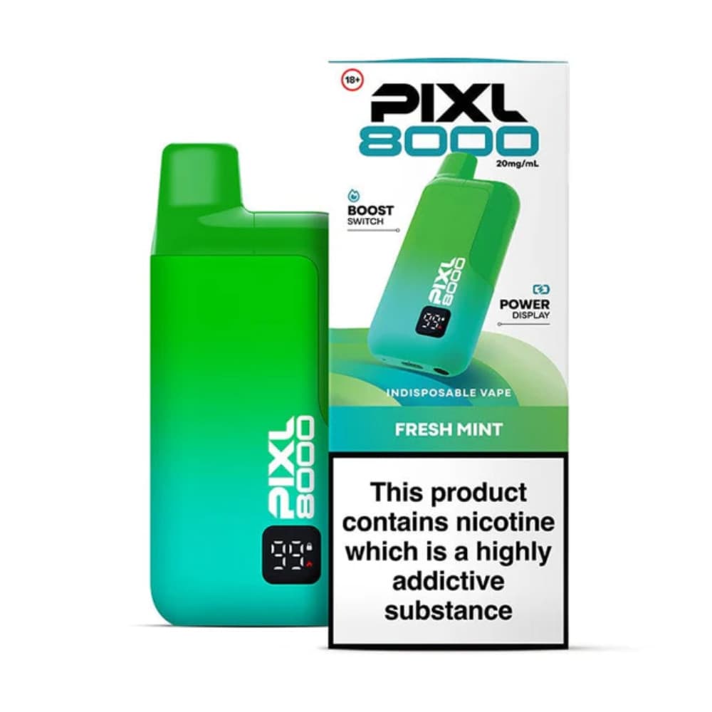  Fresh Mint Pixl 8000 Prefilled Vape Kit Box of 5