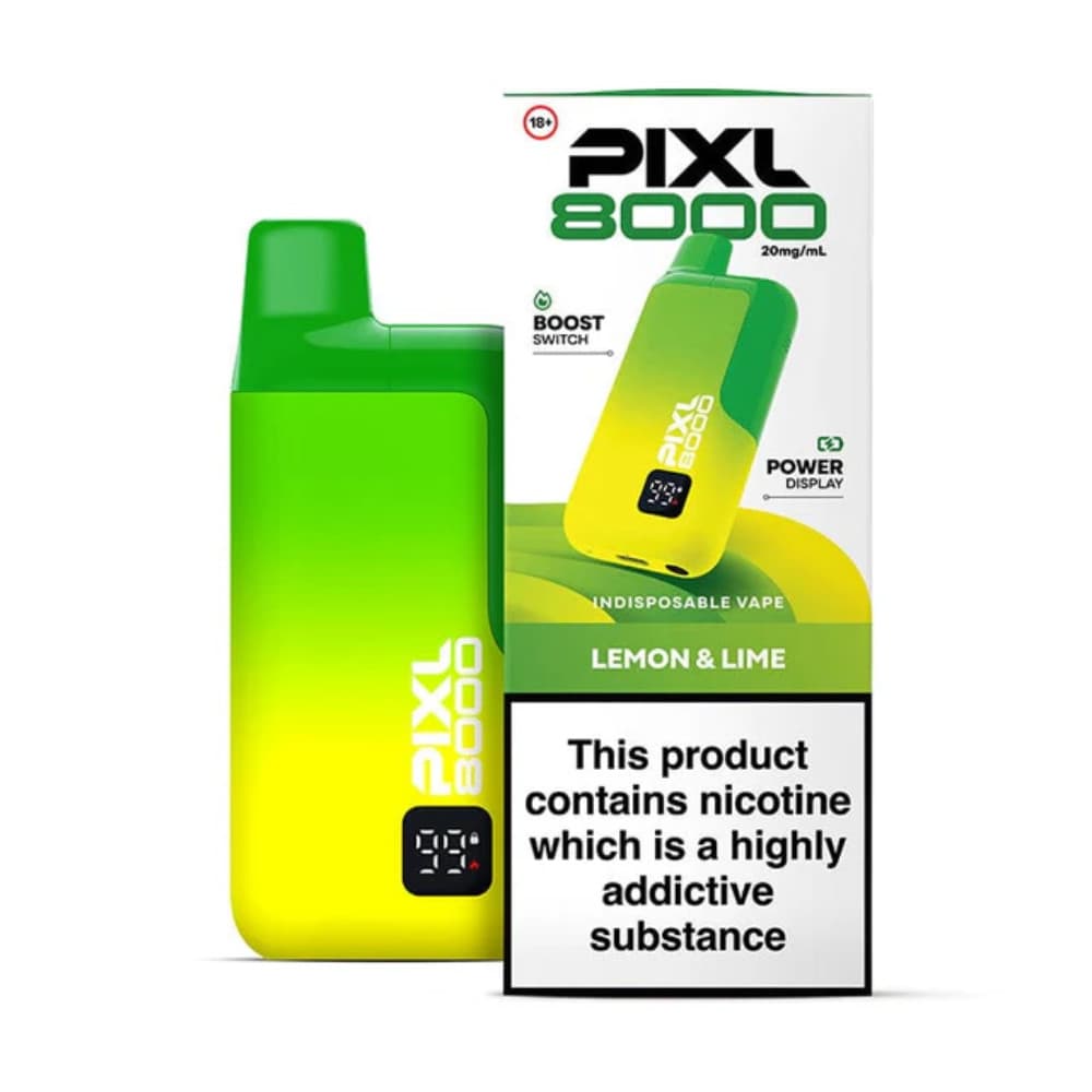  Lemon Lime Pixl 8000 Prefilled Vape Kit Box of 5