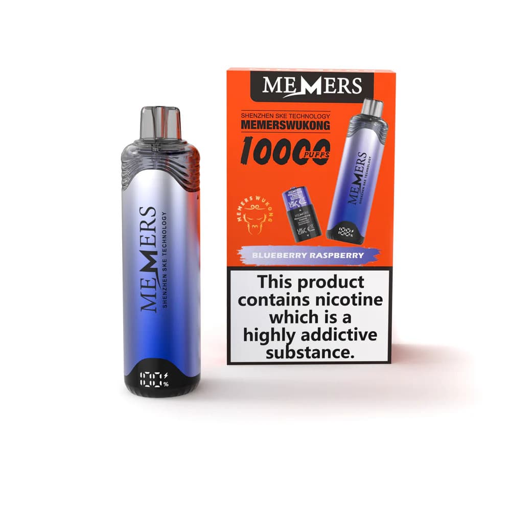  Blueberry Raspberry Memers Wukong V10000 Vape Kit Box of 5