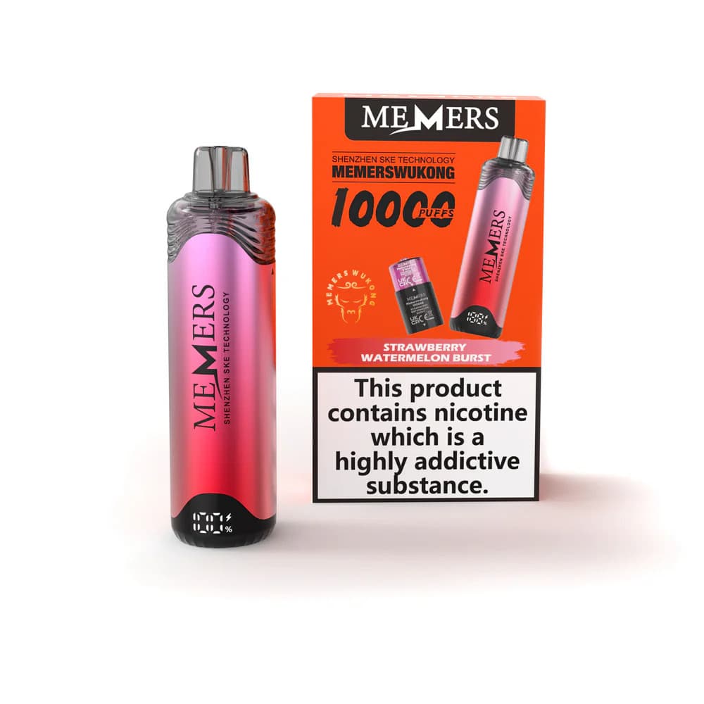  Strawberry Watermelon Burst Memers Wukong V10000 Vape Kit Box of 5
