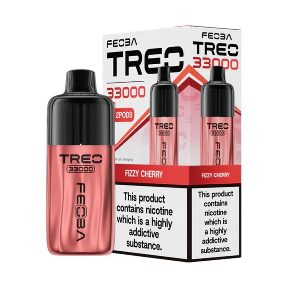  Fizzy Cherry Feoba Treo 33k Prefilled Vape it Box of 5