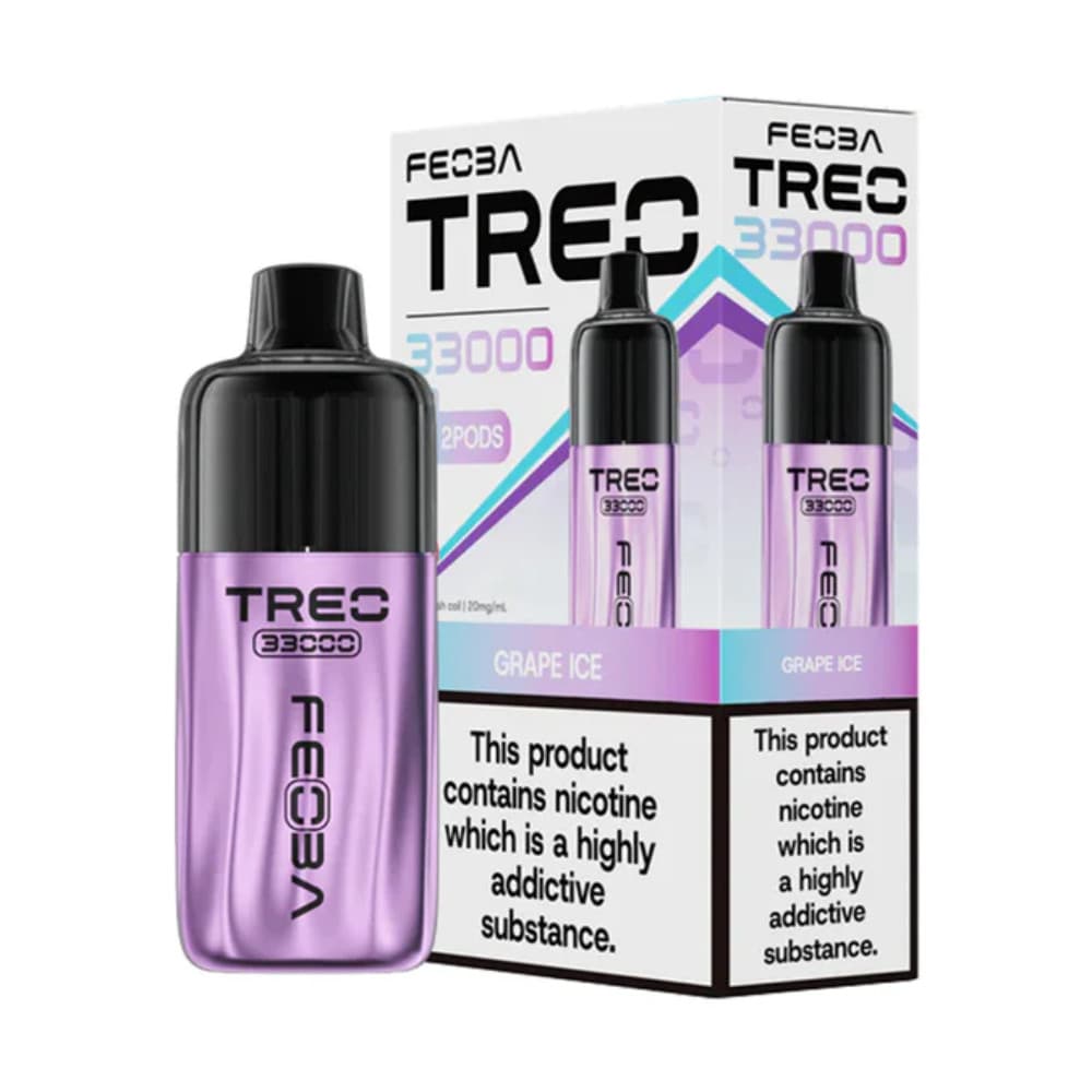  Grape Ice Feoba Treo 33k Prefilled Vape it Box of 5