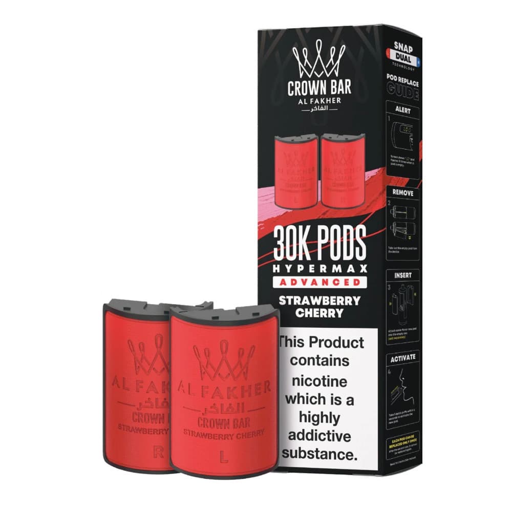 Strawberry Cherry Al Fakher 30k Hypermax Pods Pack of 5