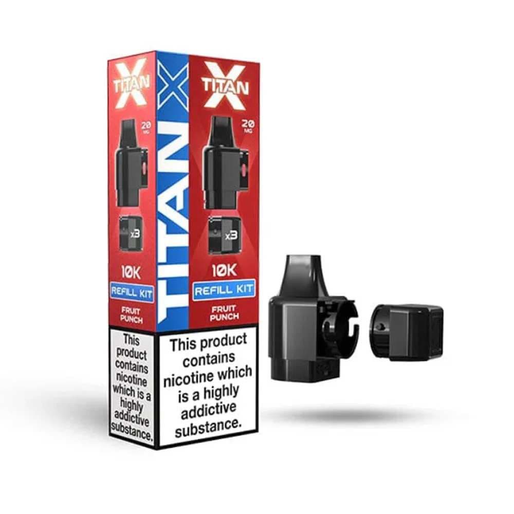  Fruit Punch Titan X 10K Prefilled Pods Pack of 10