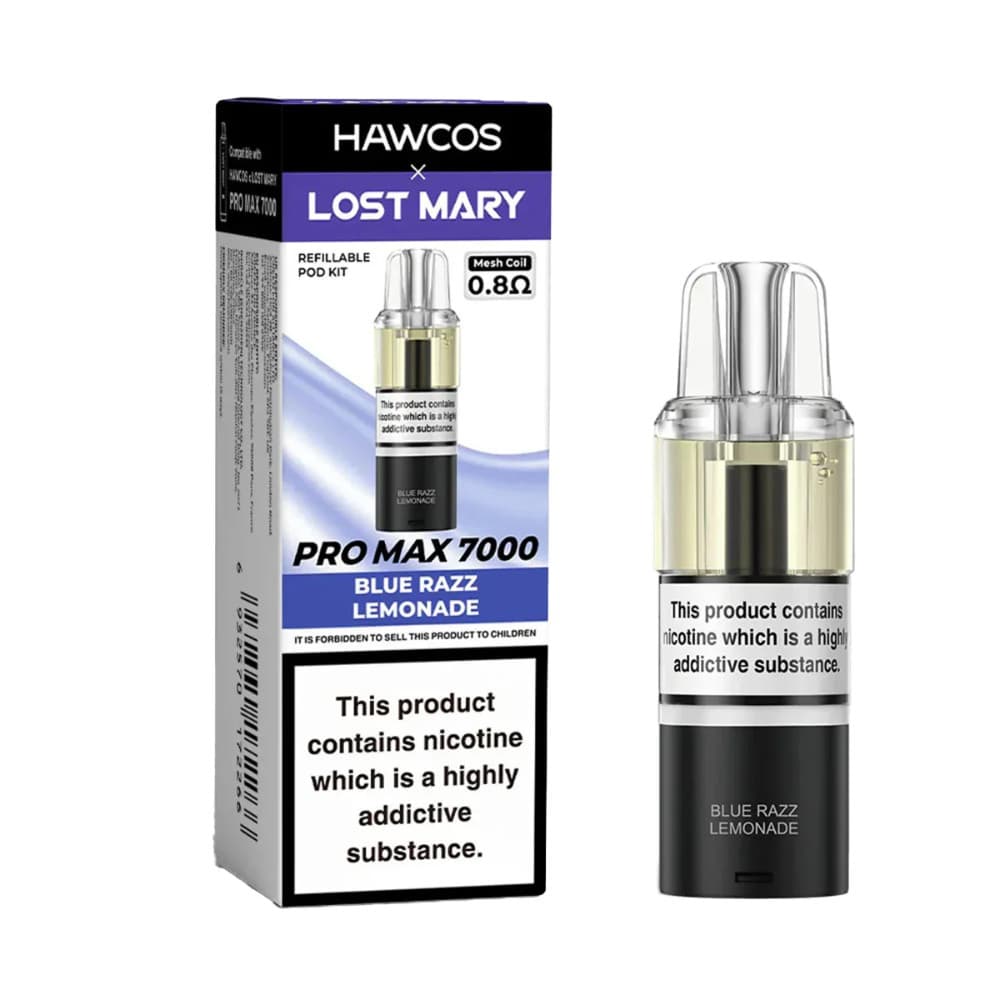  Blue Razz Lemonade Lost Mary Hawcos Pro Max 7000 Pods Pack of 5