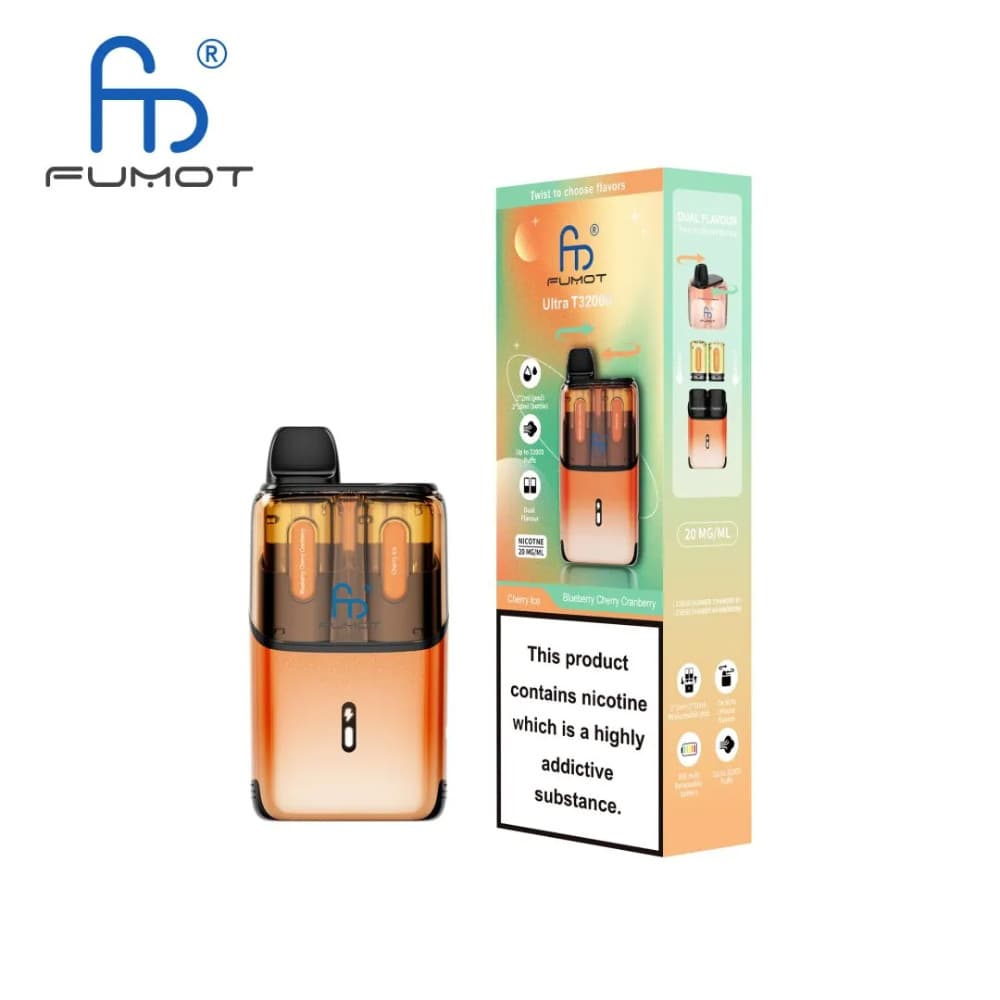  Cherry Ice / Blueberry Cherry Cranberry RandM Fumot Ultra T32000 Vape Kit Box of 5