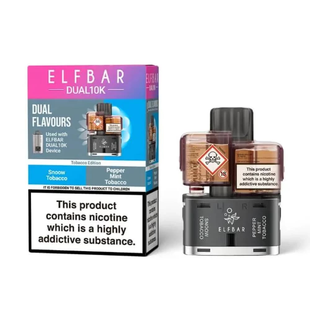  Tobacco Edition Elf Bar Dual 10k Pods Pack of 5