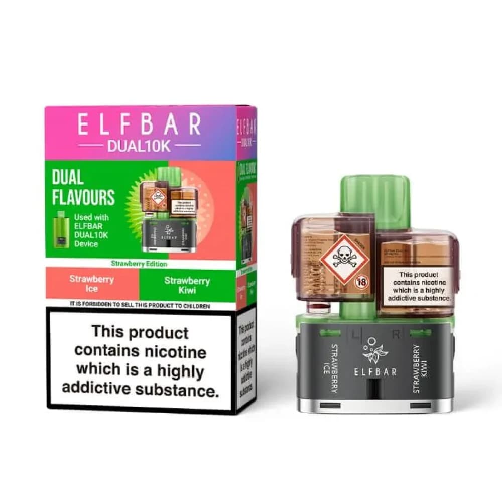  Strawberry Edition Elf Bar Dual 10k Pods Pack of 5