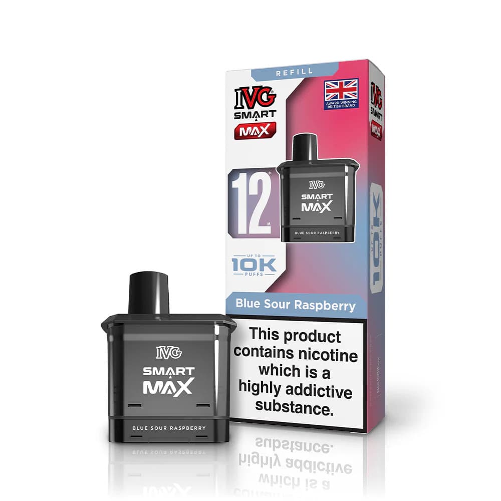  Blue Sour Raspberry IVG Smart Max 10k Pods Pack of 5 | Refill Containers