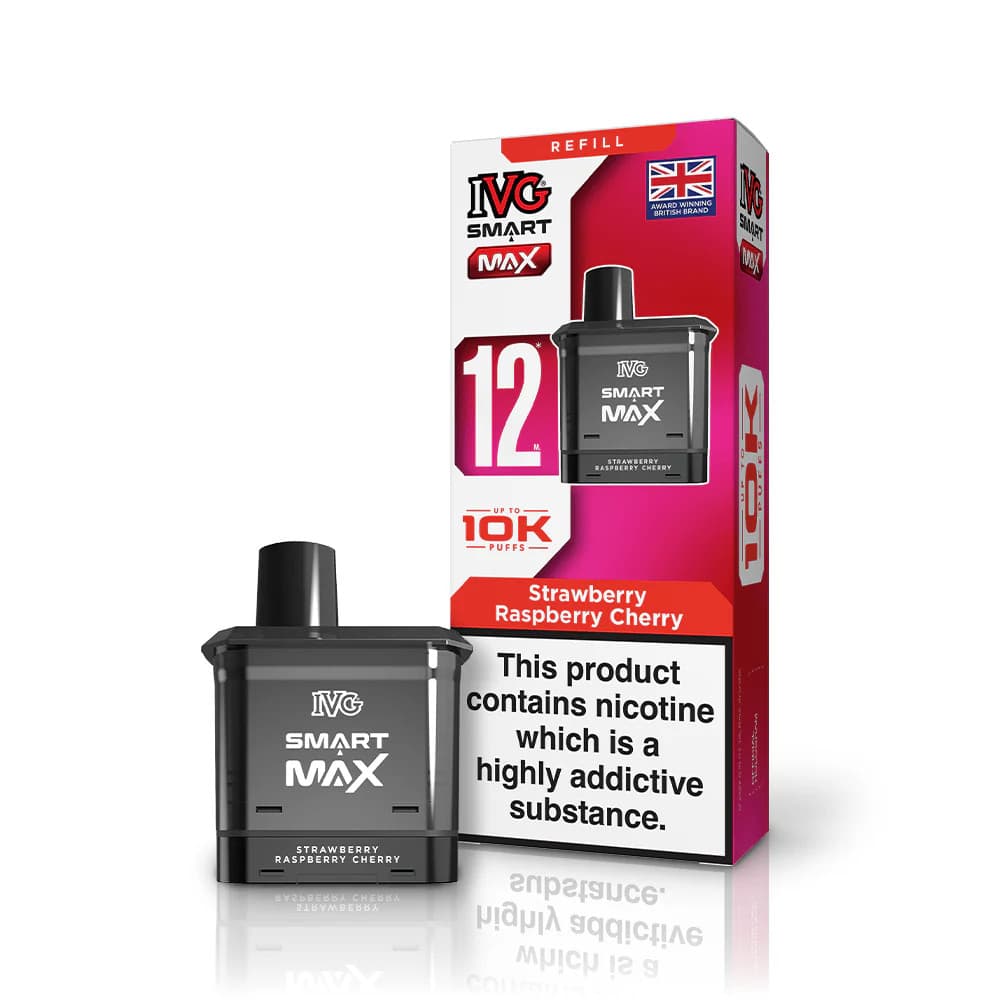  Strawberry Raspberry Cherry IVG Smart Max 10k Pods Pack of 5 | Refill Containers