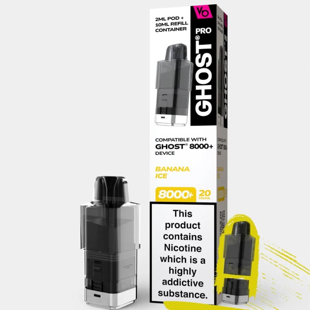  Banana Ice Ghost Pro 8000 Pods Pack of 5
