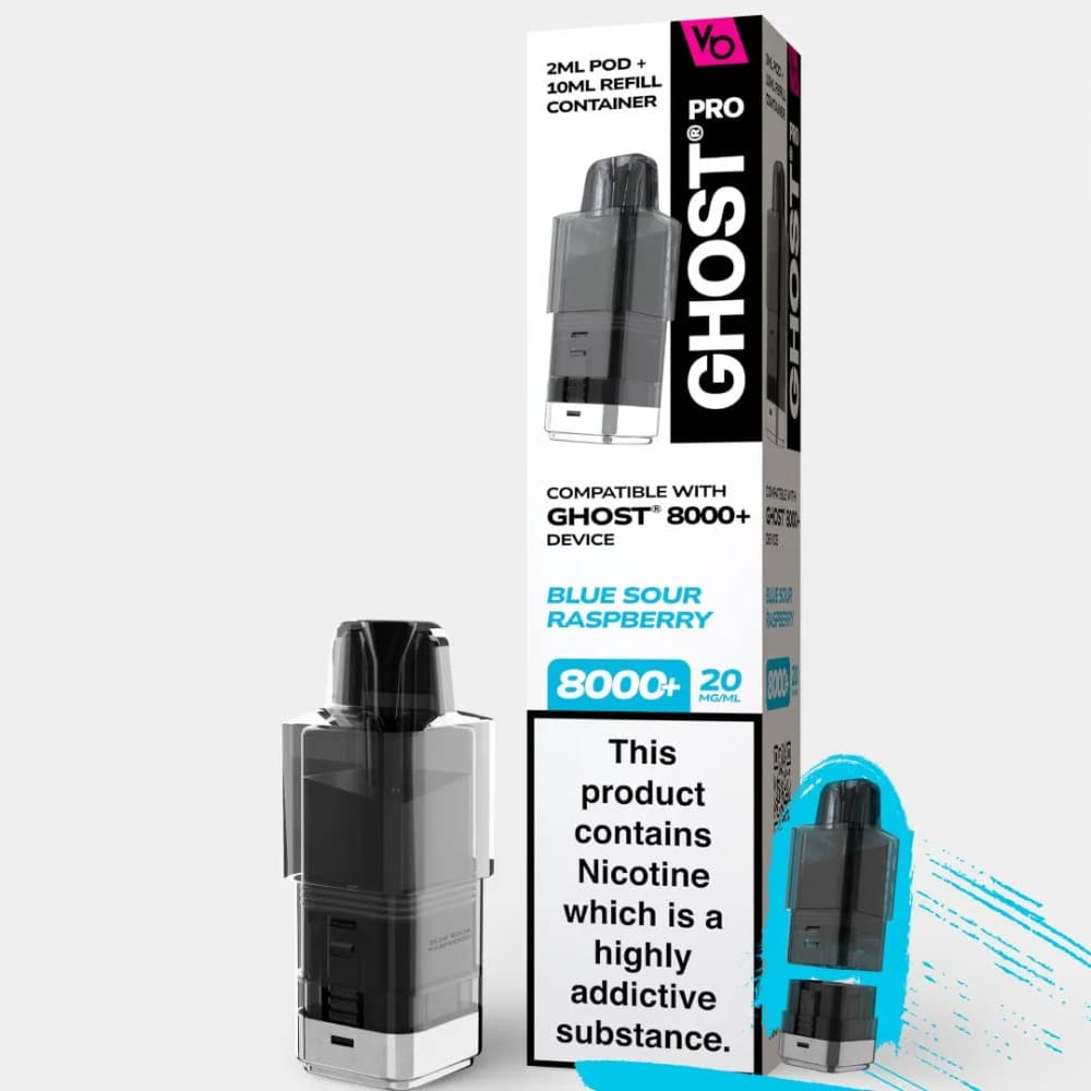  Blue Sour Raspberry Ghost Pro 8000 Pods Pack of 5