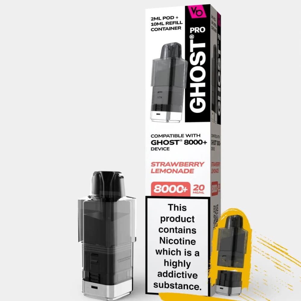 Strawberry Lemonade Ghost Pro 8000 Pods Pack of 5