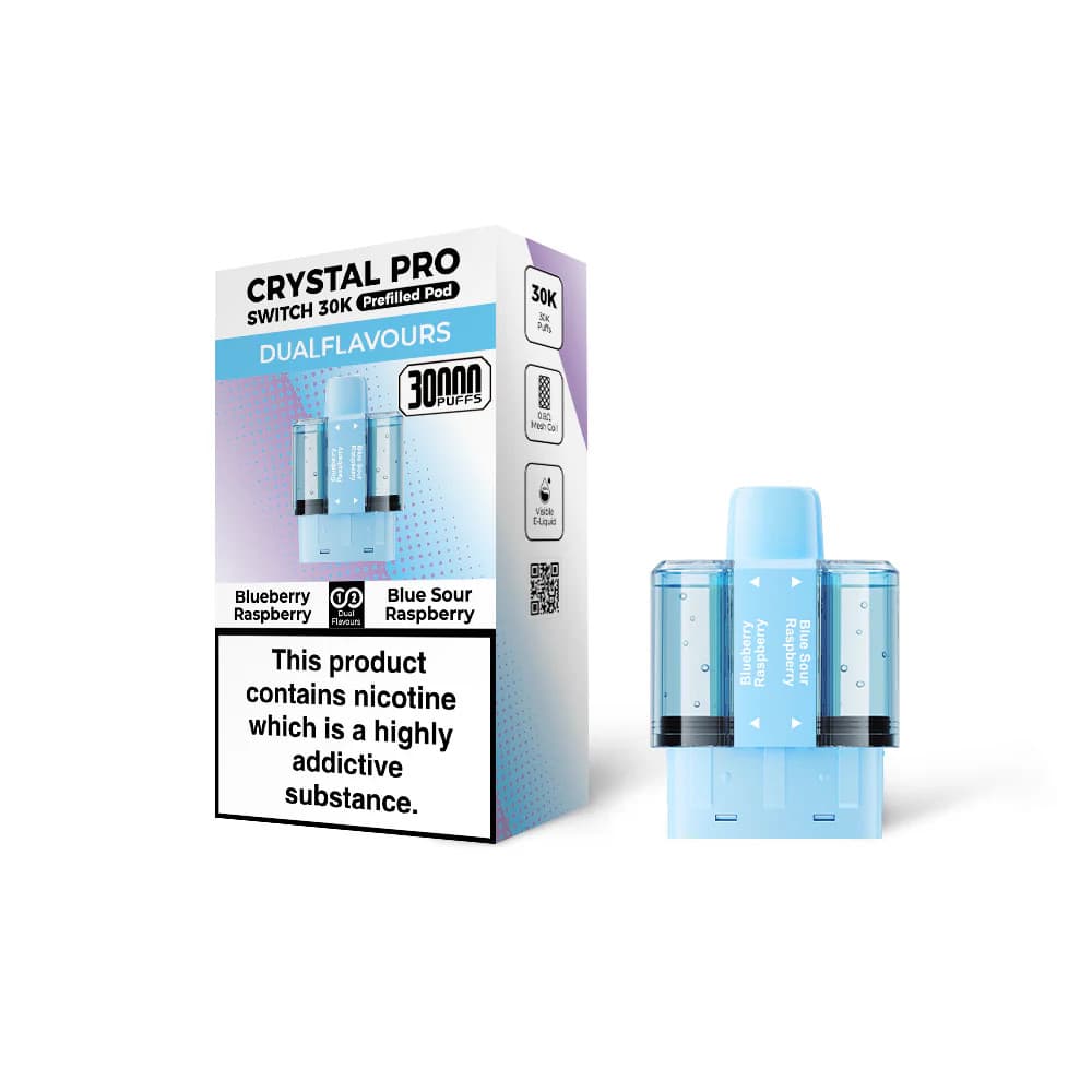  Blueberry Raspberry / Blue Sour Raspberry Crystal Pro Switch 30k Pods Pack of 5