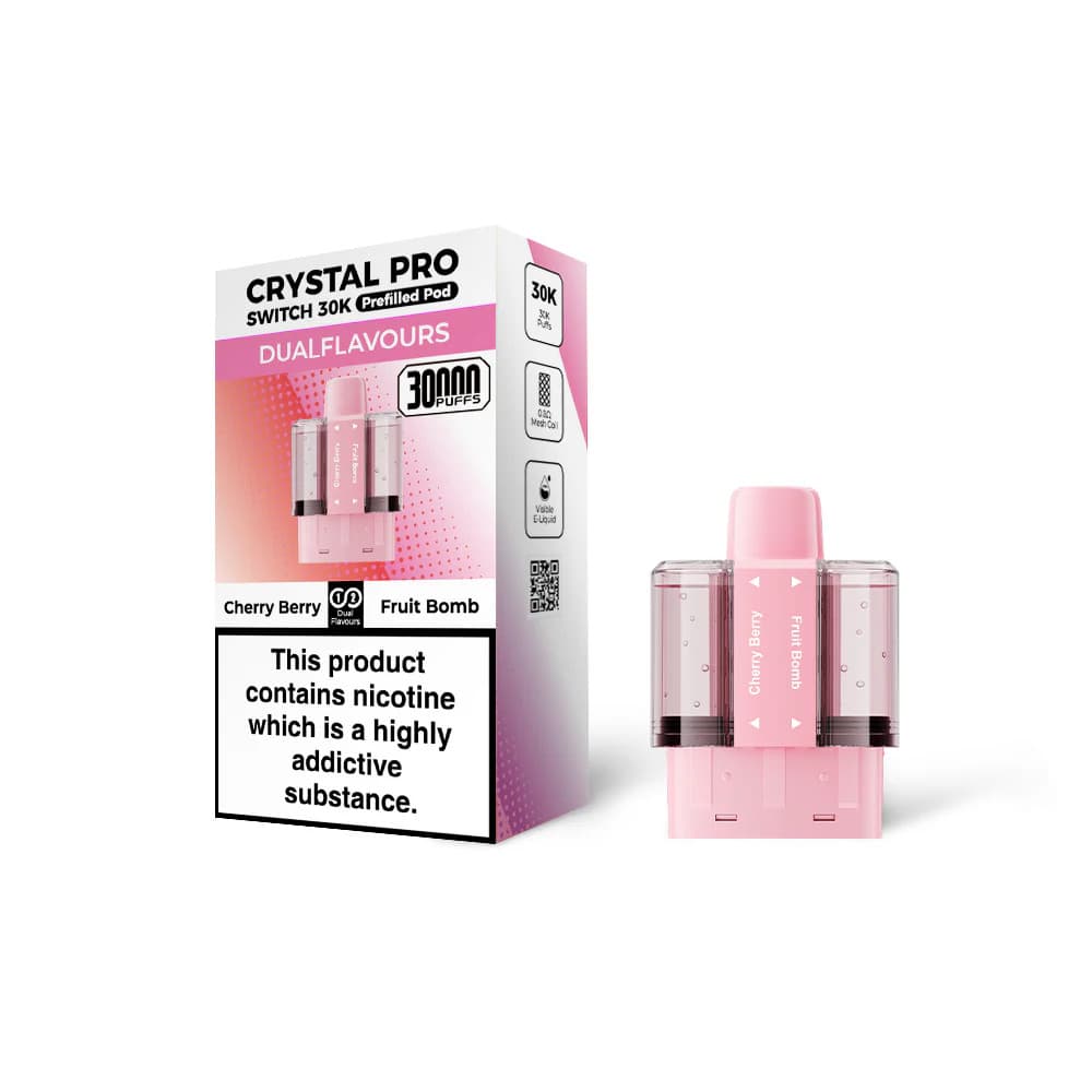  Cherry Berry / Fruit Bomb Crystal Pro Switch 30k Pods Pack of 5
