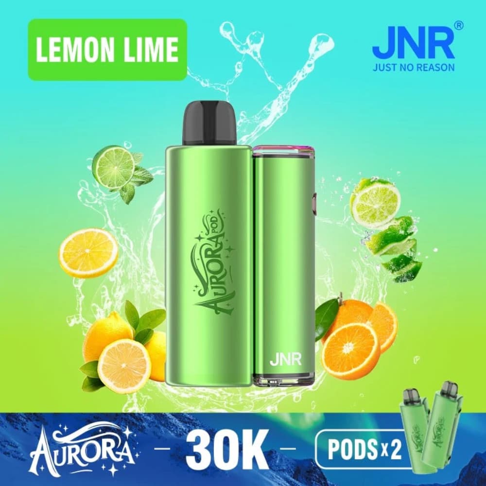  Lemon Lime JNR Aurora 30k Prefilled Vape Kit Box of 5