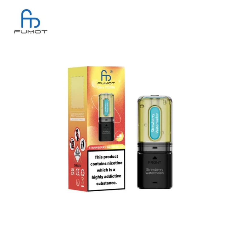  Strawberry Watermelon RandM Fumot T32000 Ultra Pods Pack of 5
