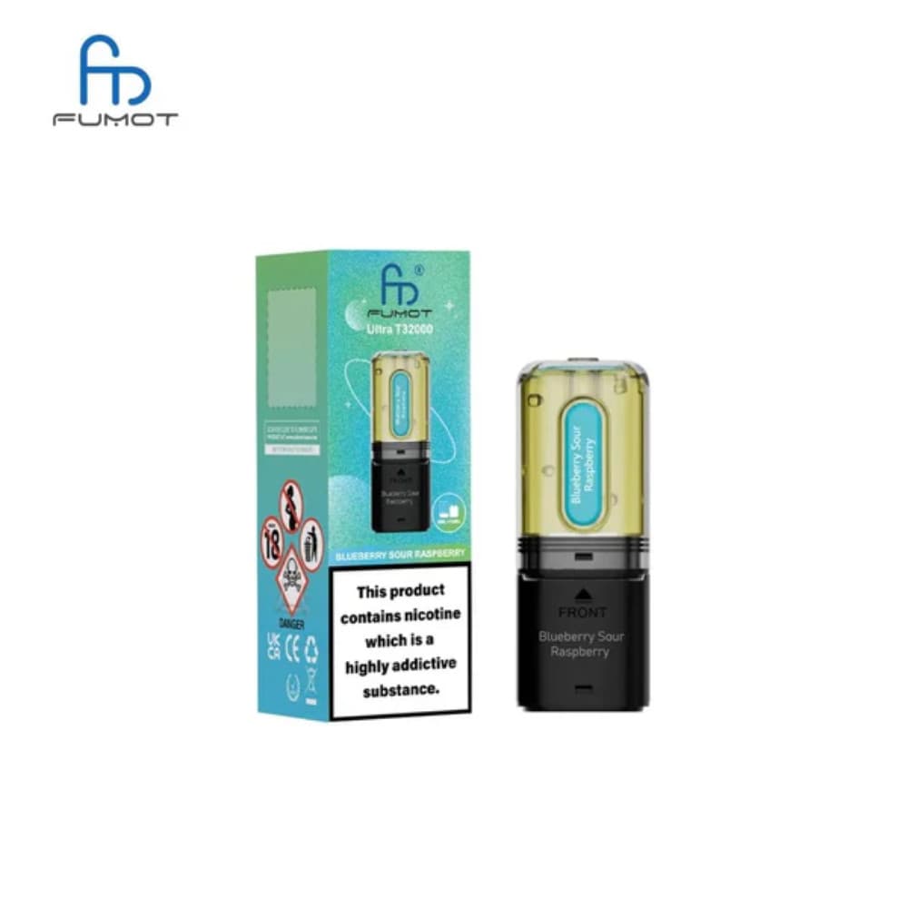  Blueberry Sour Raspberry RandM Fumot T32000 Ultra Pods Pack of 5