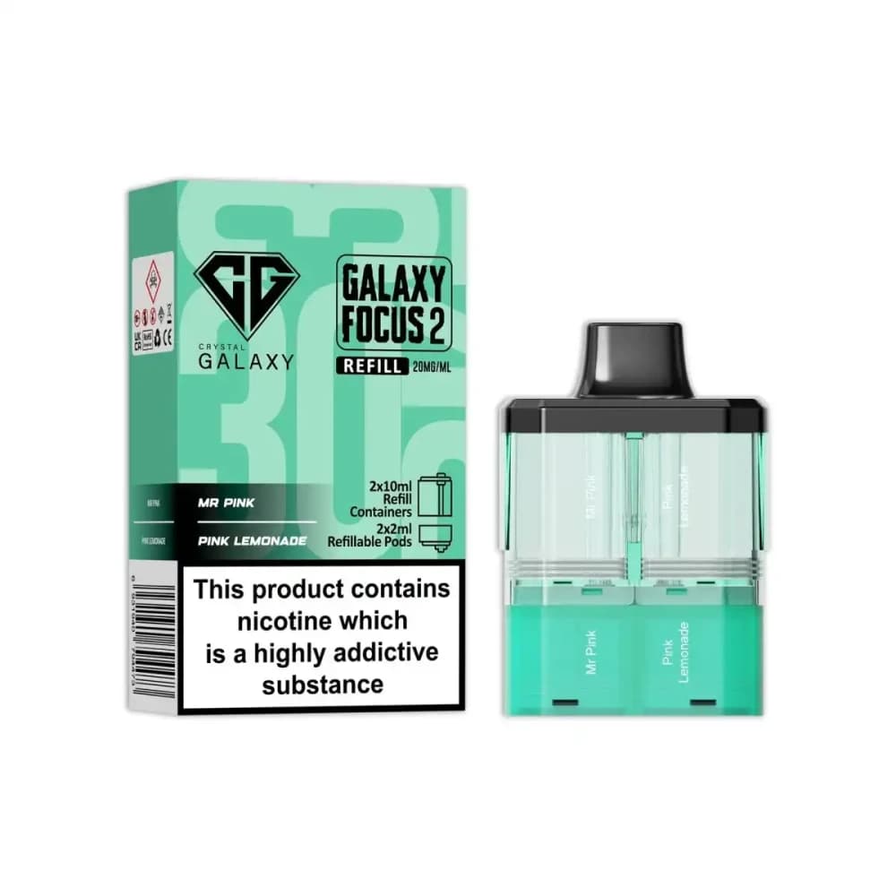 Mr Pink / Pink Lemonade Crystal Galaxy Focus 6k Pods Pack of 5