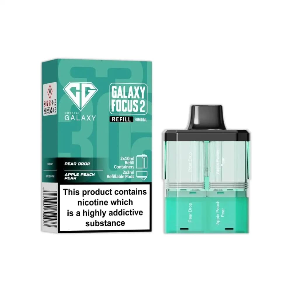  Pear Drop / Apple Peach Pear Crystal Galaxy Focus 6k Pods Pack of 5