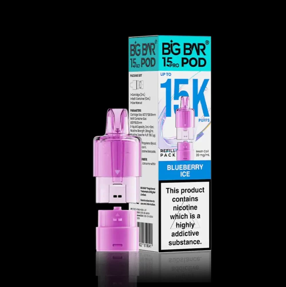  Blueberry Ice Big Bar Pro 15k Pods Pack of 5