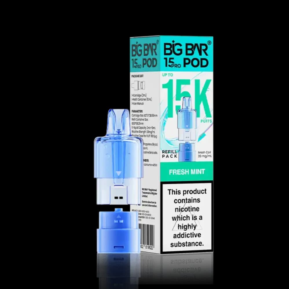  Fresh Mint Big Bar Pro 15k Pods Pack of 5
