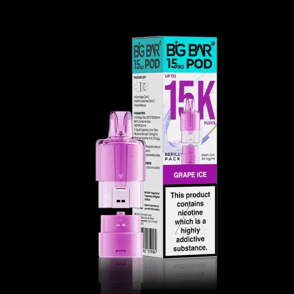  Grape Ice Big Bar Pro 15k Pods Pack of 5