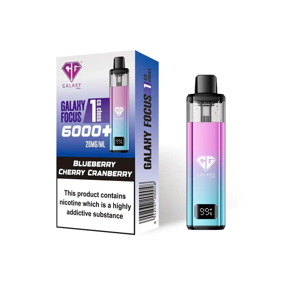  Blueberry Cherry Cranberry Crystal Galaxy Focus 6k Vape Kit Box of 5