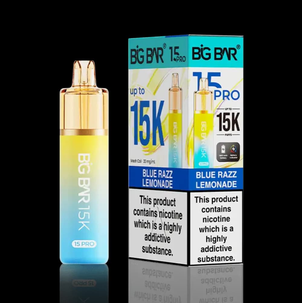  Blue Razz Lemonade Big Bar Pro 15k Vape Kit Box of 5