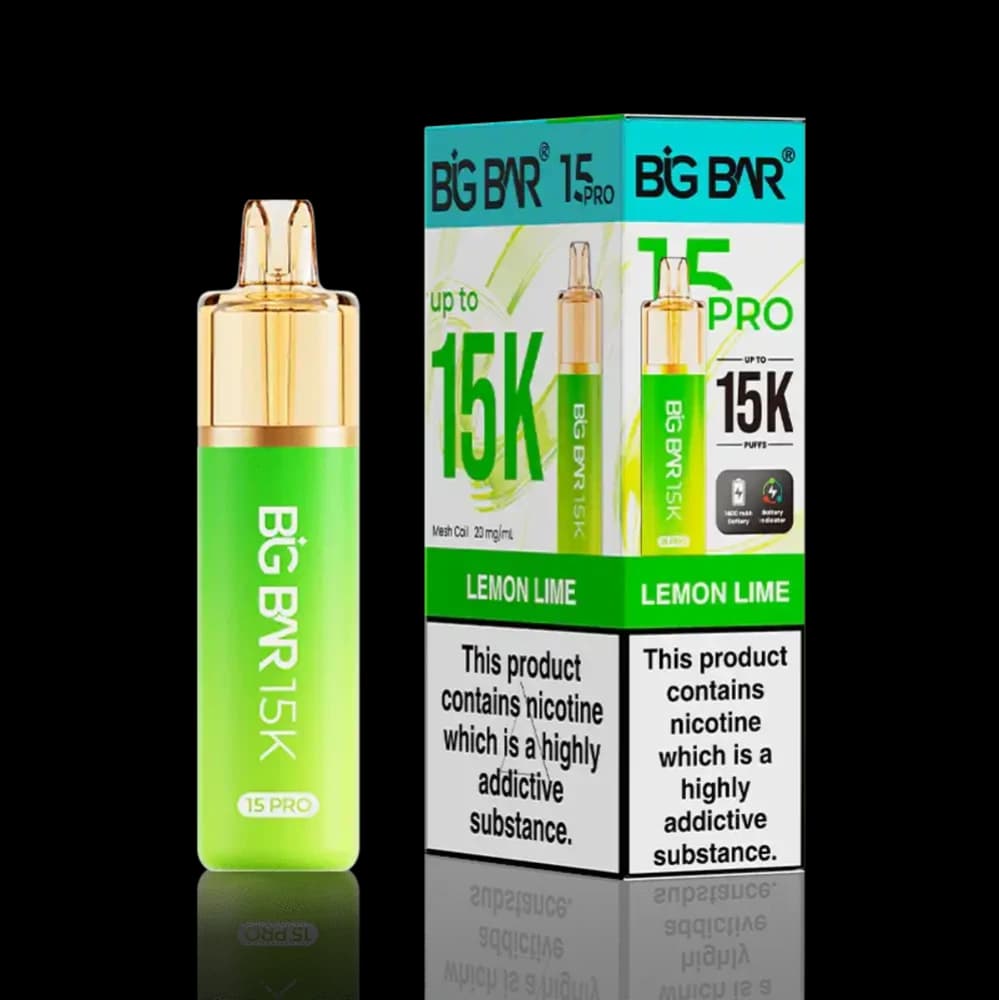  Lemon Lime Big Bar Pro 15k Vape Kit Box of 5