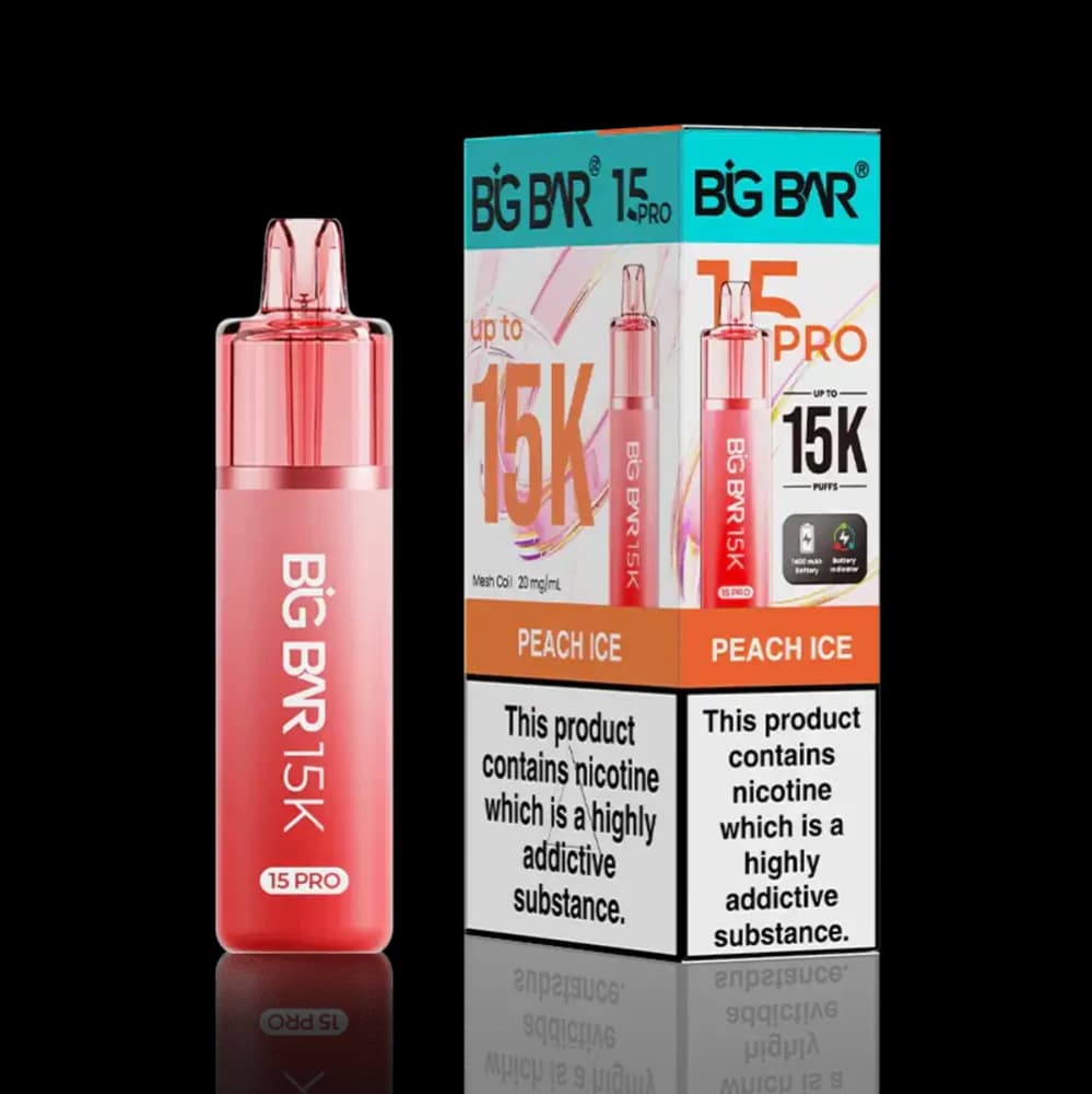  Peach Ice Big Bar Pro 15k Vape Kit Box of 5