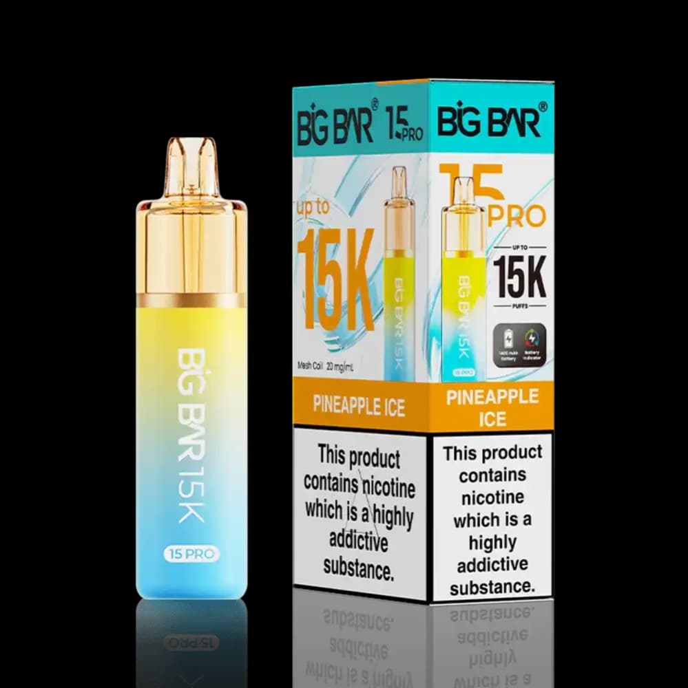 Pineapple Ice Big Bar Pro 15k Vape Kit Box of 5