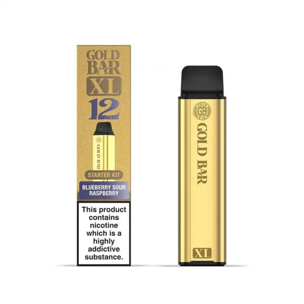  Blueberry Sour Raspberry Gold Bar XL 10k Vape Kit Box of 5
