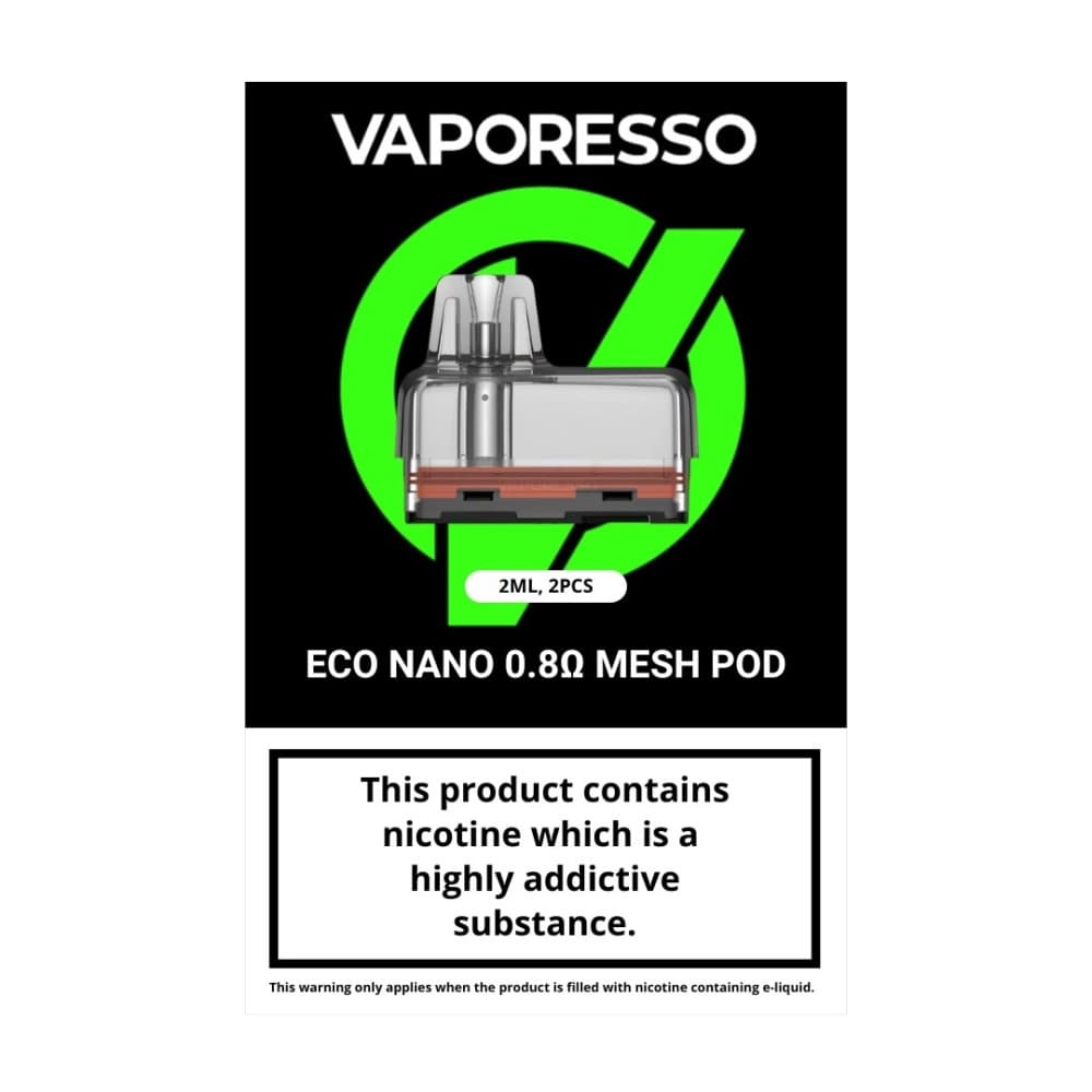  0.8ohm Vaporesso Eco Nano Replacement Pods 2 Packs