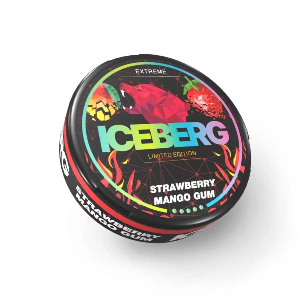  Strawberry Mango Gum Iceberg Nicotine Pouches 10 Packs
