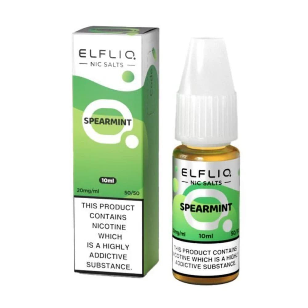  Spearmint / 10mg Elf Bar Elfliq Nic Salt E-Liquids 10ml Box of 10